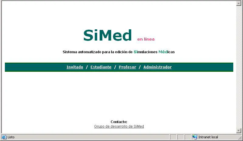 SIMED: Simulación Médica en Línea para el Aprendizaje del Proceso de Atención